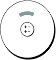 This figure shows a disk with one small darkened sector.